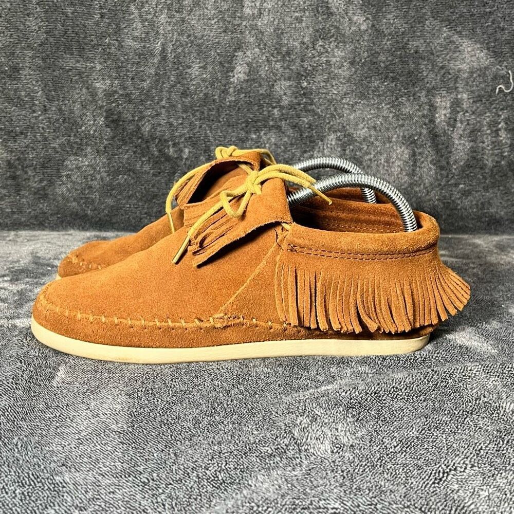 Minnetonka Moccasin Buckskin Bootie, Brown Suede , Women Size 9